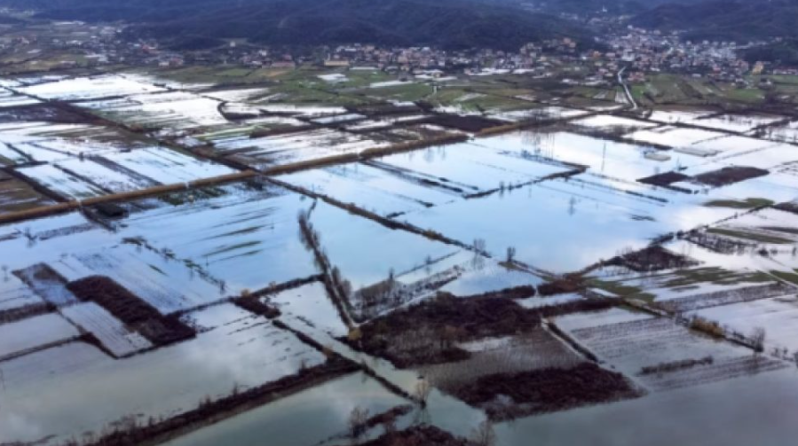Përmbytje në Shqipëri: Mbi 1 mijë e 700 hektarë nën ujë, një rrugë e bllokuar