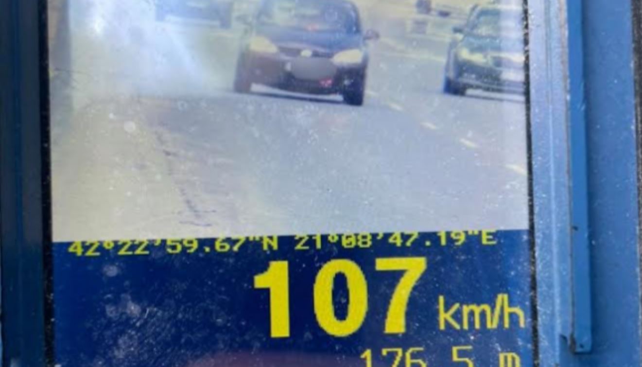 Ferizaj: Në zonën ku kufizimi i shpejtësisë ishte 50 voziti 107 km/h – dënohet me 500 euro dhe i merret patentë shoferi për 1 vit