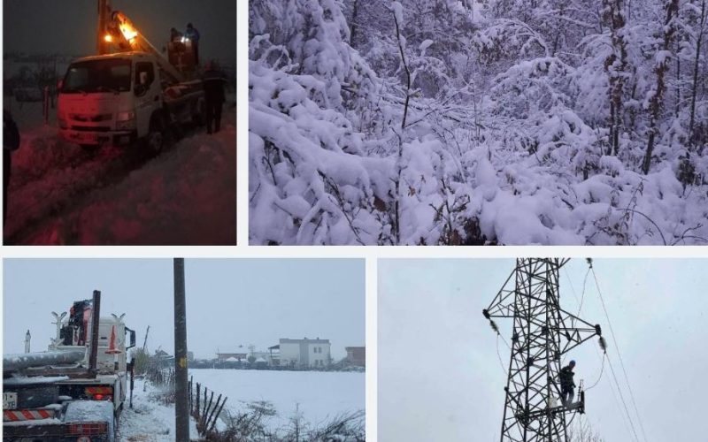 Reshjet e borës, KEDS-i thotë se dëmet janë shtuar sot për shkak të erës