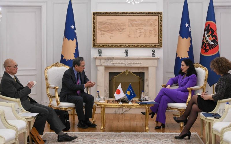 Osmani takoi ambasadorin japonez: Japonia mbetet një partnere e Kosovës