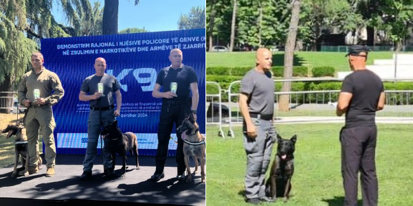 Njësiti policor kosovar i qenve zë vendin e parë në garat rajonale në Shqipëri